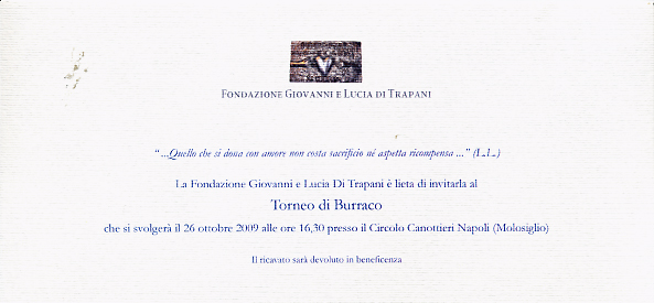 Invito torneo di Burraco
